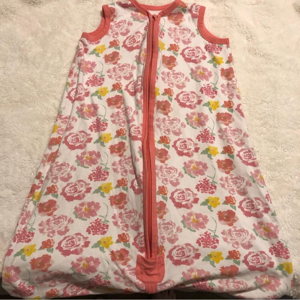 Burt’s Bees Baby Organic Cotton Sleep Sack in Rosy Spring Sz Large (12-18 Mo)